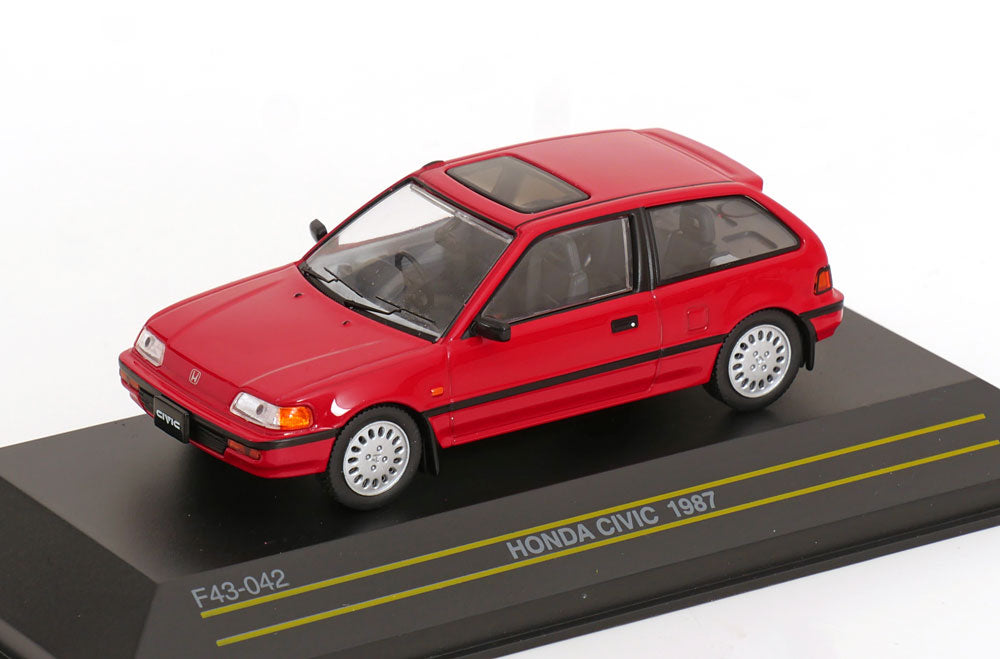  Honda Civic 1987 red  -  1:43 FIRST 43