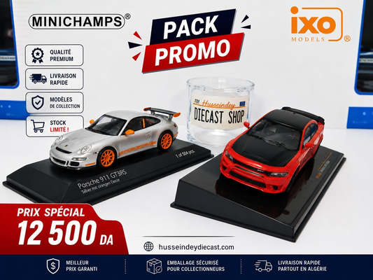Promo Pack Porsche GT3RS + Dodge charger - 1:43 ( minichamps Ixo )