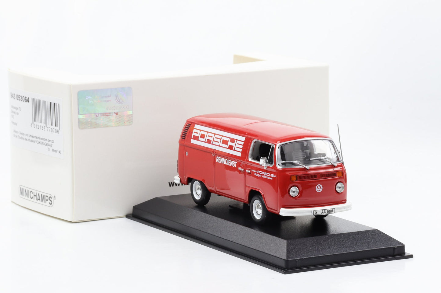 VW T2  Porsche Renndienst 1972 - 1/43 Minichamps