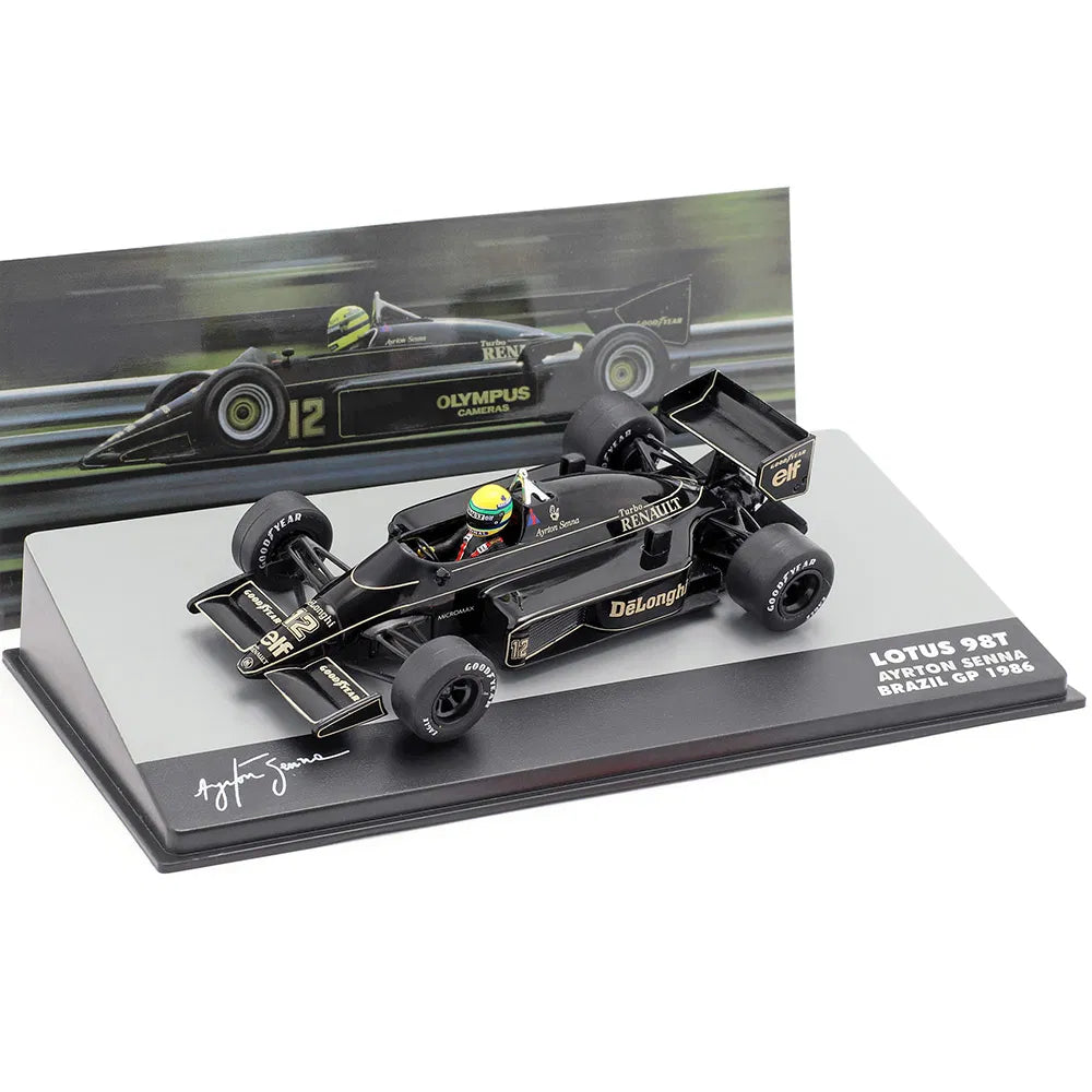 Ayrton Senna Lotus 98T #12 2e Brésil GP formule1 1986 -  1:43 Altaya