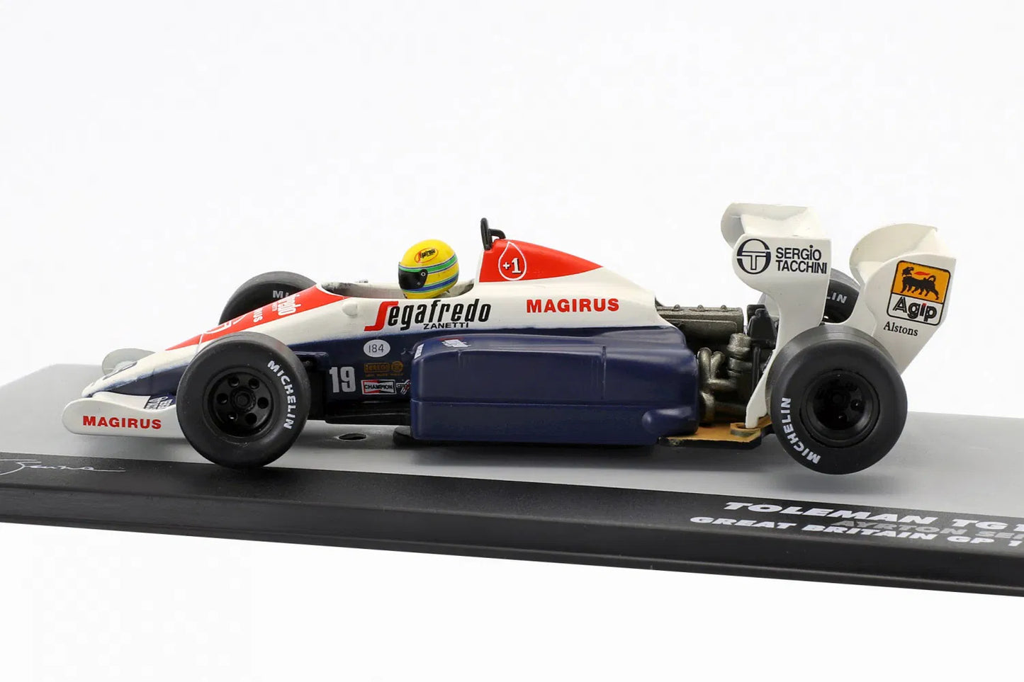 Ayrton Senna Toleman TG184 #19 3 britannique GP formule1 1984 -  1:43 Altaya