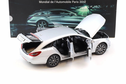 Mercedes CLS Shooting Brake X218 Paris Motorshow 2012 silver DEALER VERION - 1:18 Norev